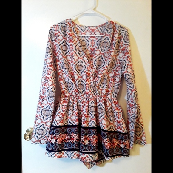 Pants - Beautiful spring romper with elegant patterns